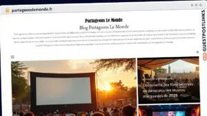 Publish Guest Post on partageonslemonde.fr