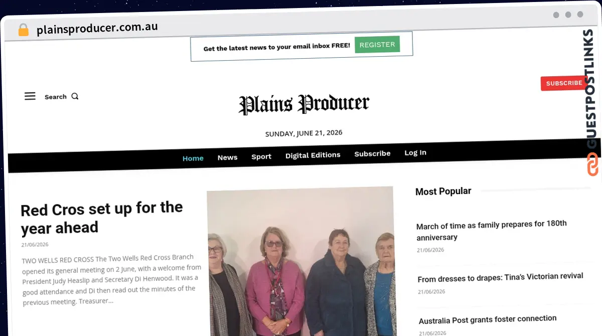 Publish Guest Post on plainsproducer.com.au