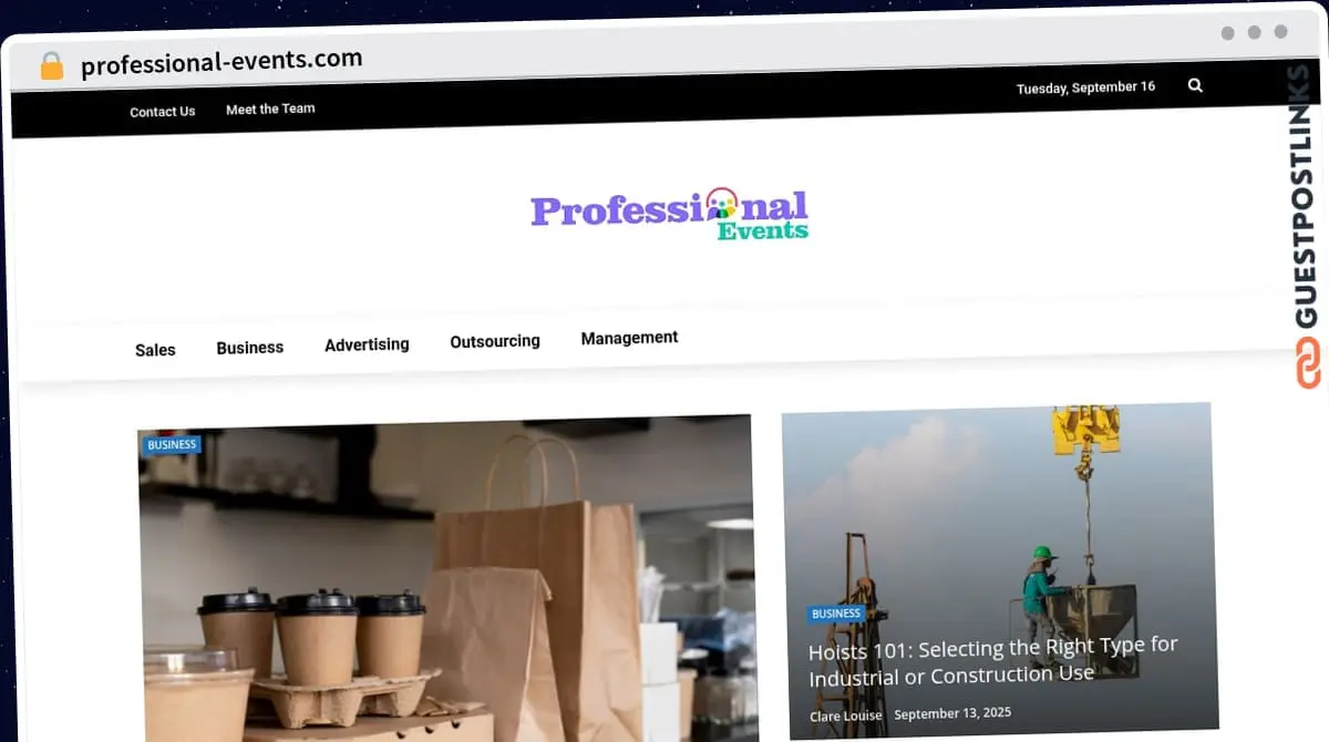 Publish Guest Post on professional-events.com