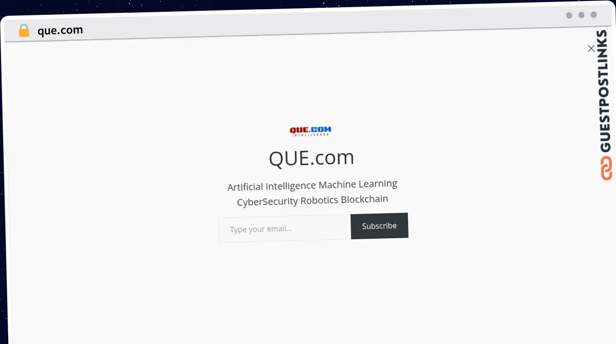Publish Guest Post on que.com