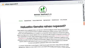 Publish Guest Post on rahaa-nopeasti.fi