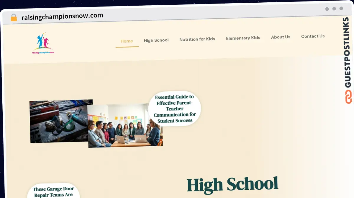 Publish Guest Post on raisingchampionsnow.com