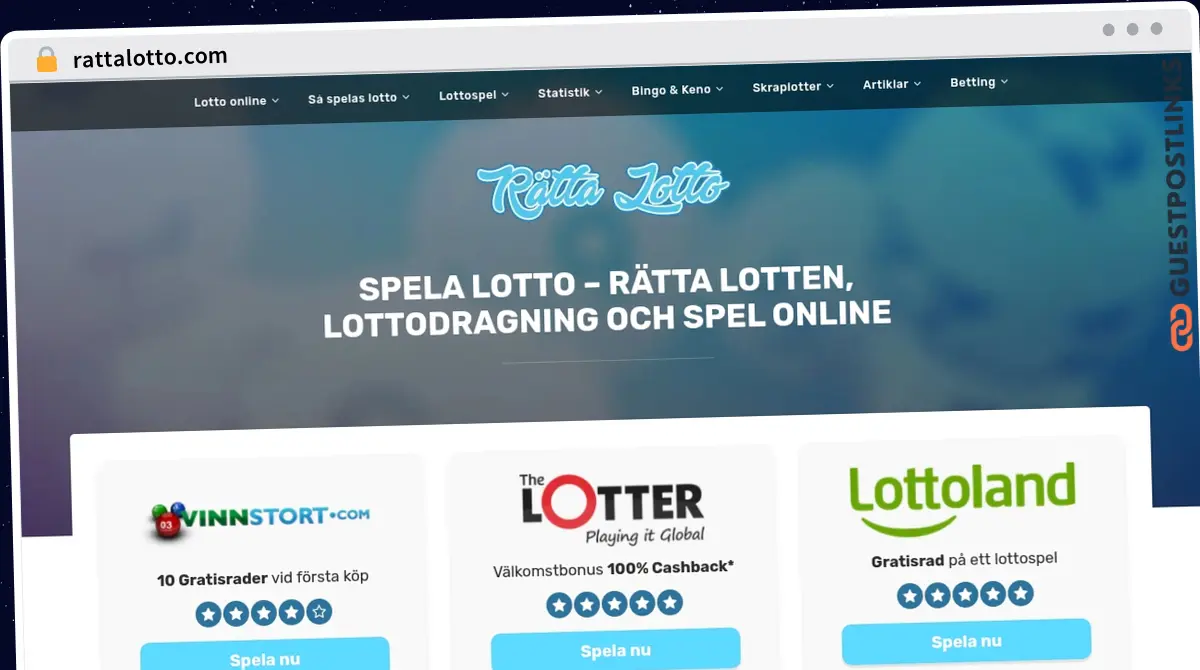 Publish Guest Post on rattalotto.com
