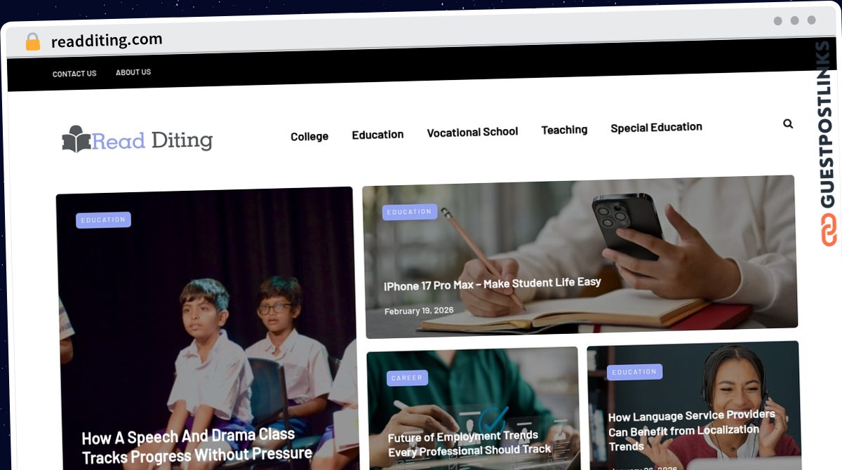 Publish Guest Post on readditing.com