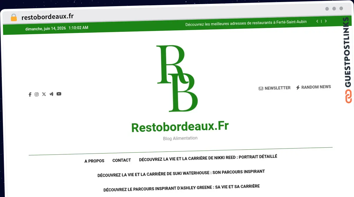 Publish Guest Post on restobordeaux.fr