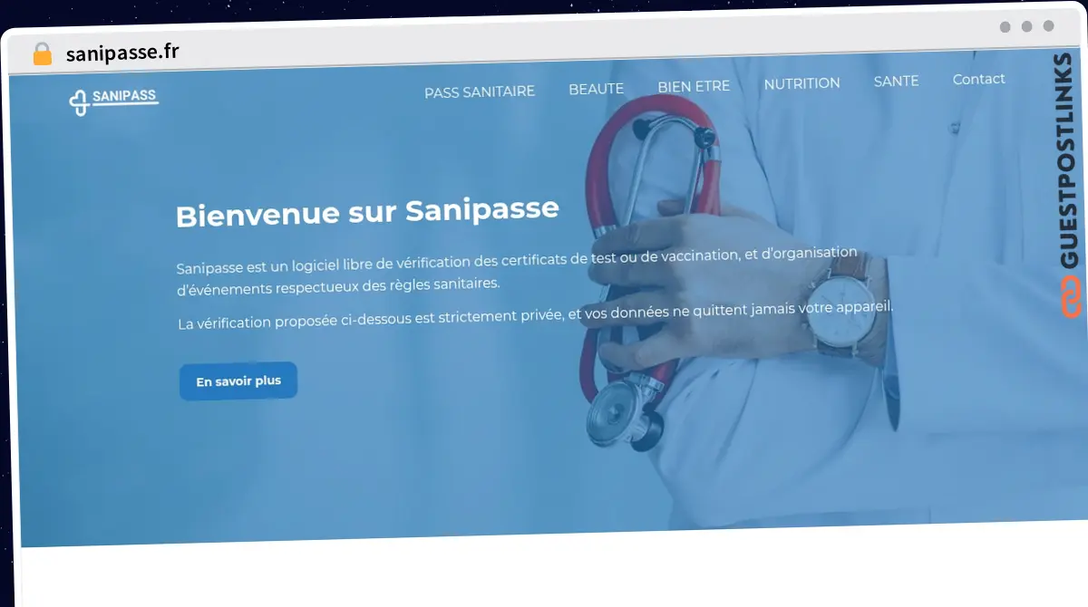 Publish Guest Post on sanipasse.fr