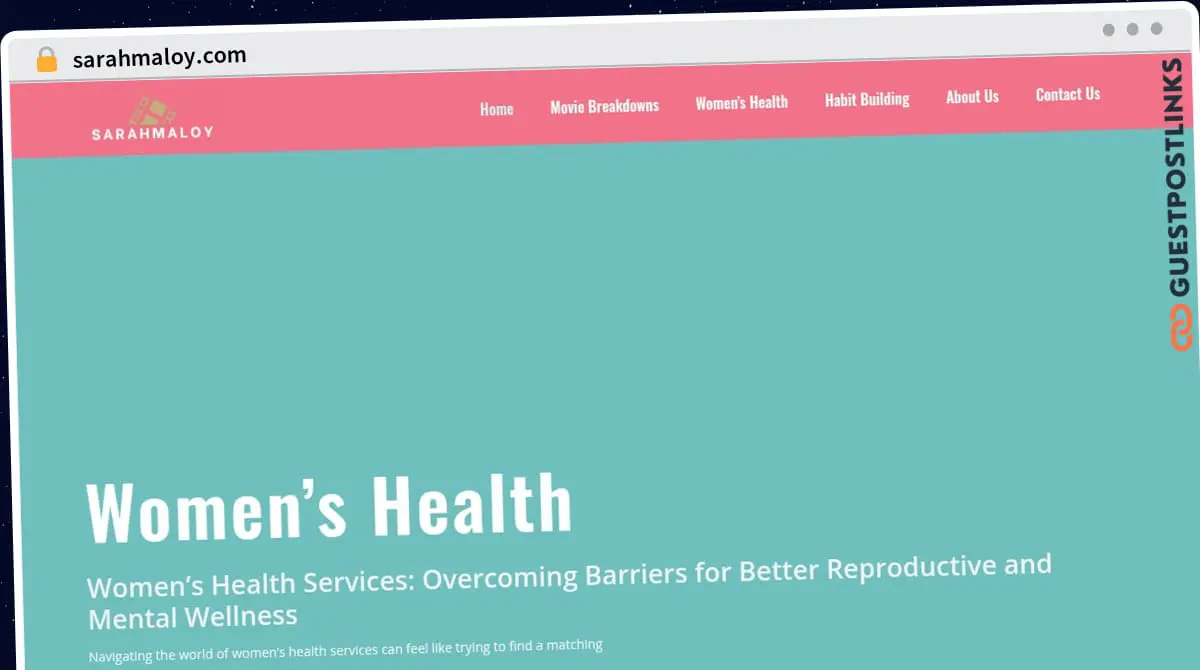 Publish Guest Post on sarahmaloy.com