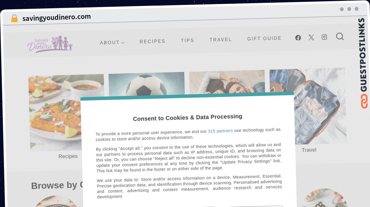 Publish Guest Post on savingyoudinero.com