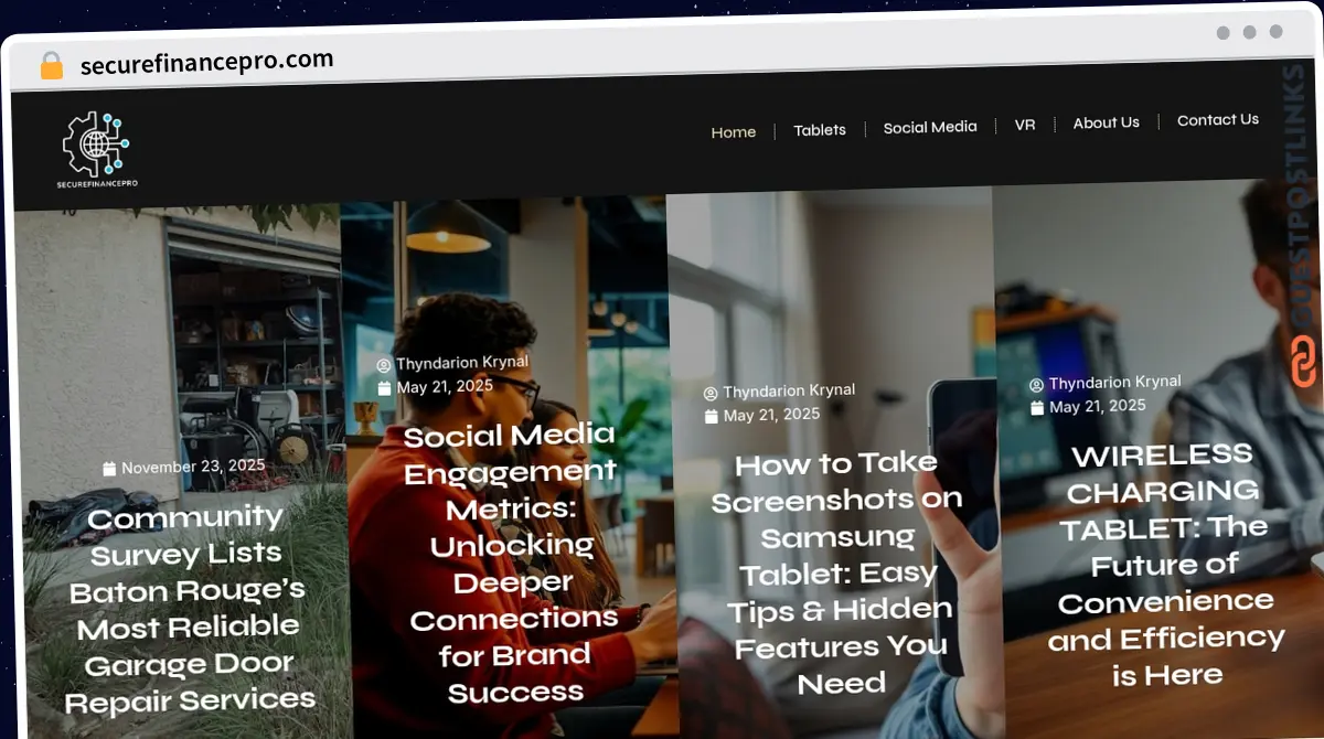 Publish Guest Post on securefinancepro.com
