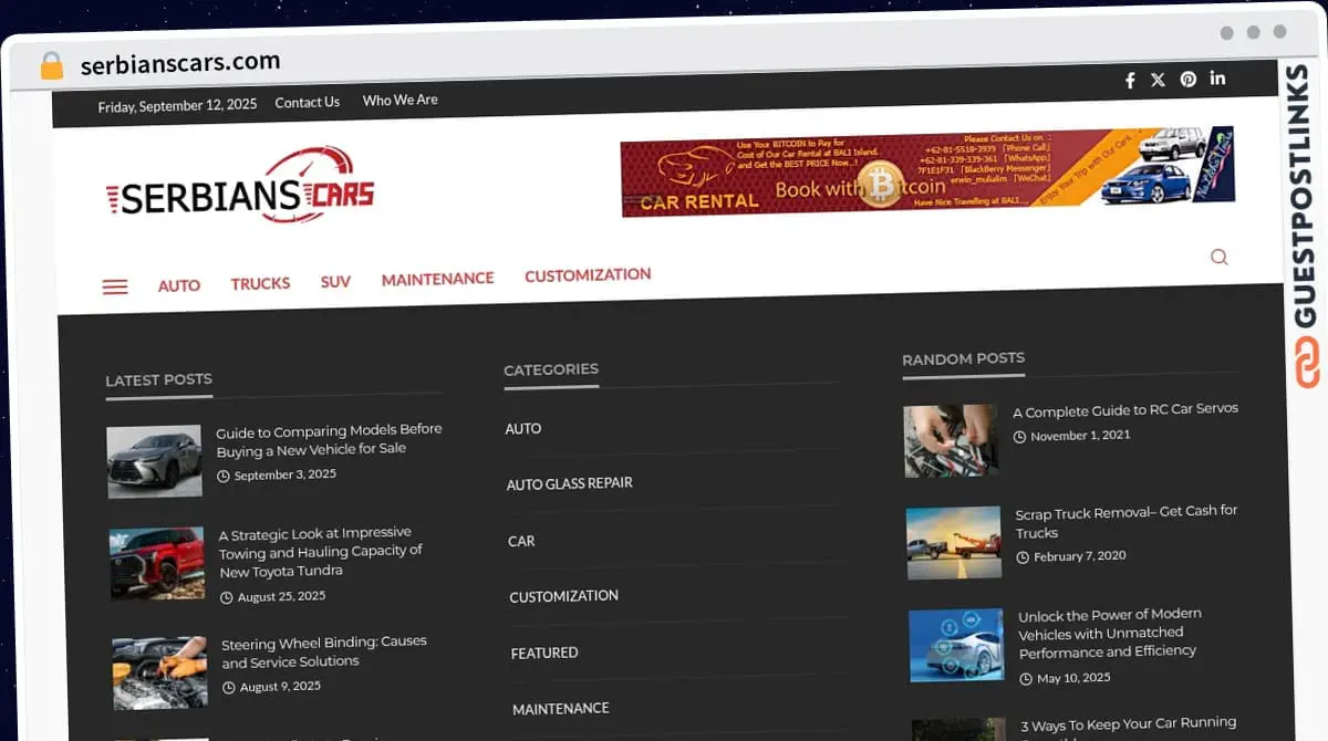 Publish Guest Post on serbianscars.com