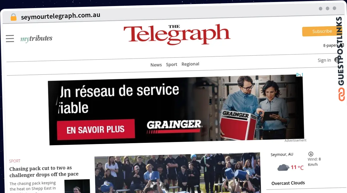 Publish Guest Post on seymourtelegraph.com.au