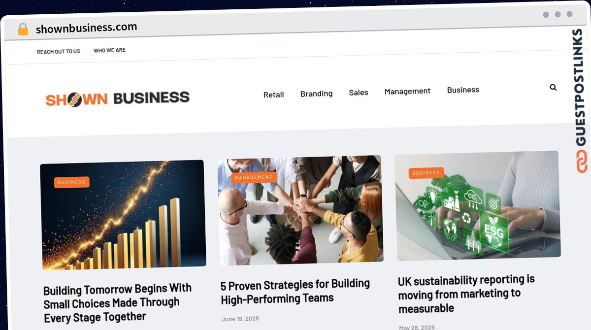Publish Guest Post on shownbusiness.com
