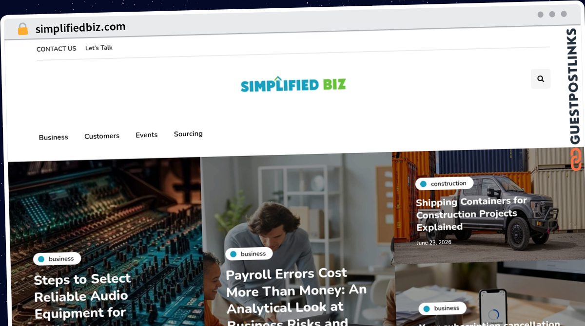 Publish Guest Post on simplifiedbiz.com