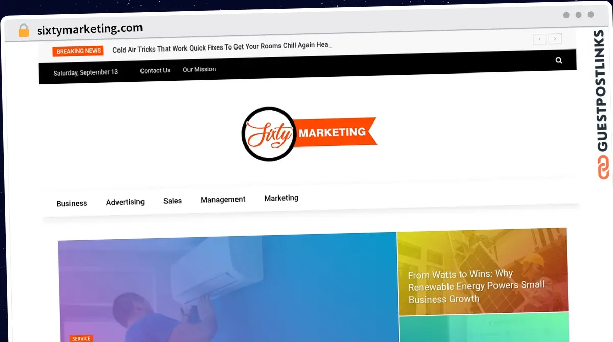 Publish Guest Post on sixtymarketing.com