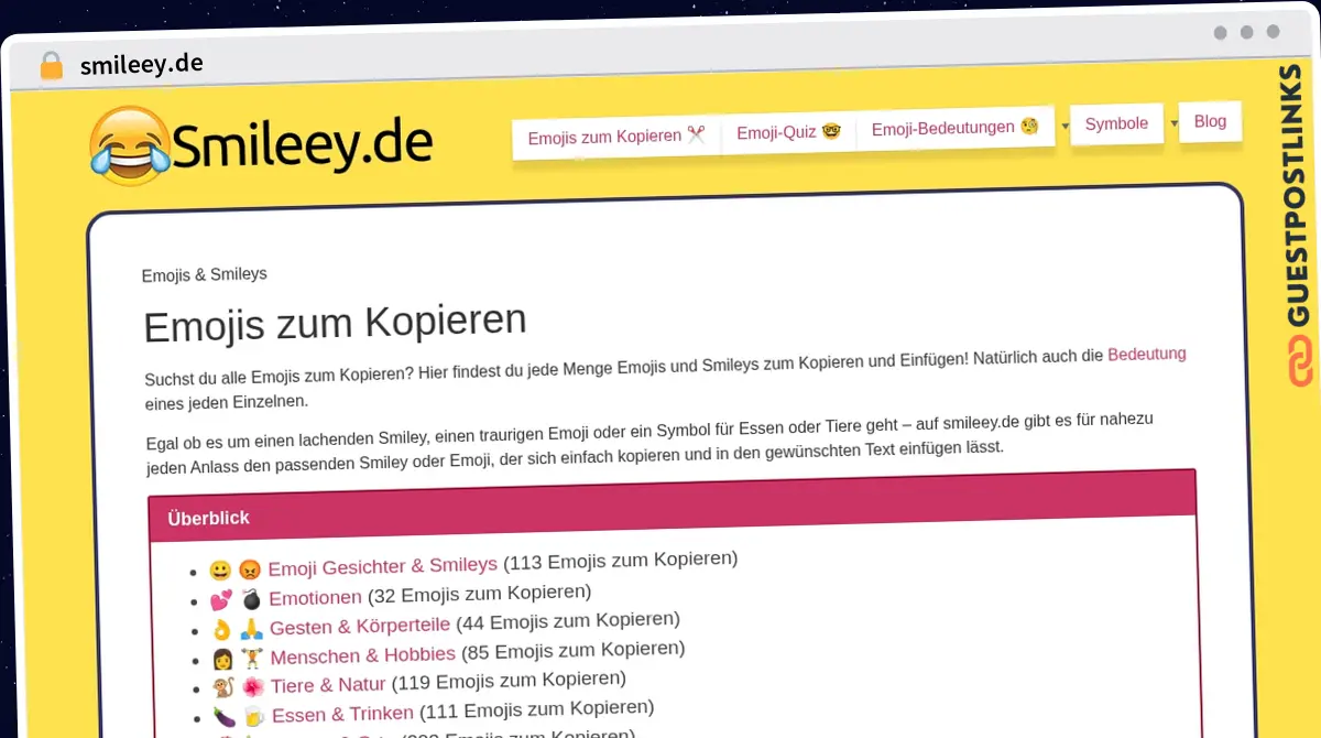 Publish Guest Post on smileey.de