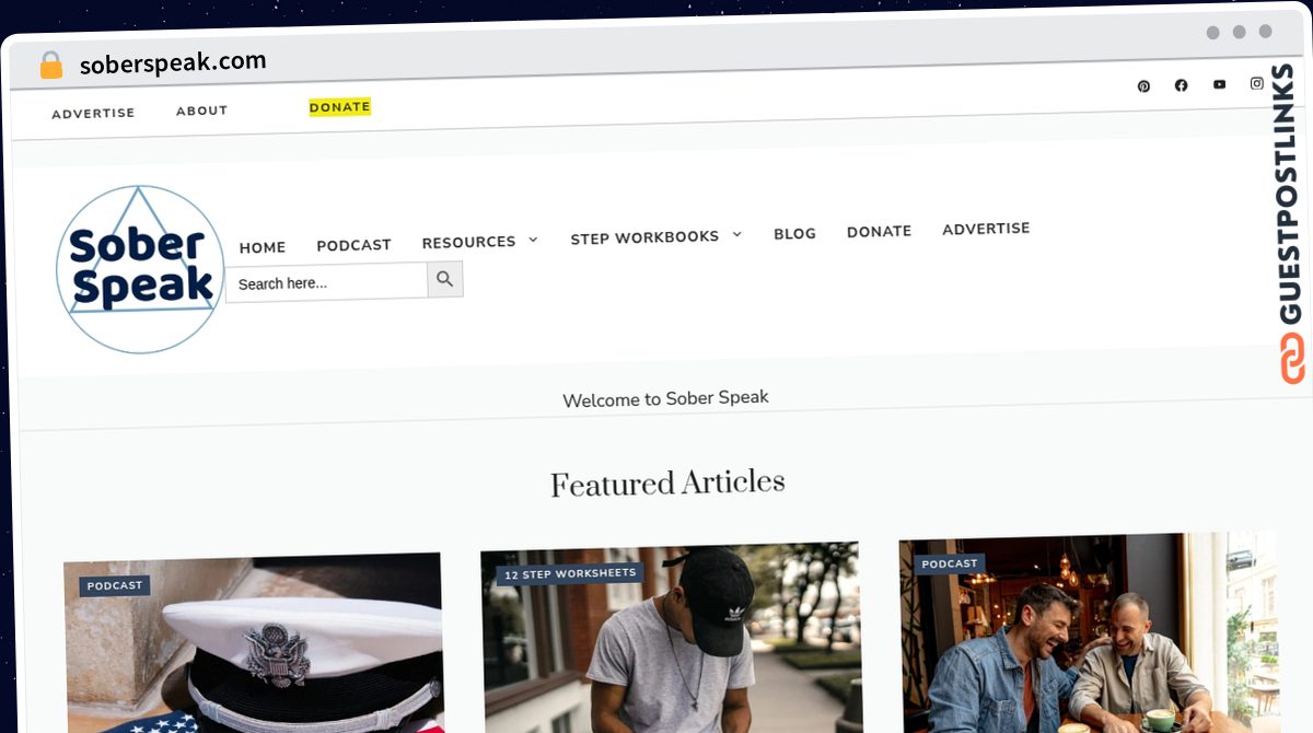 Publish Guest Post on soberspeak.com