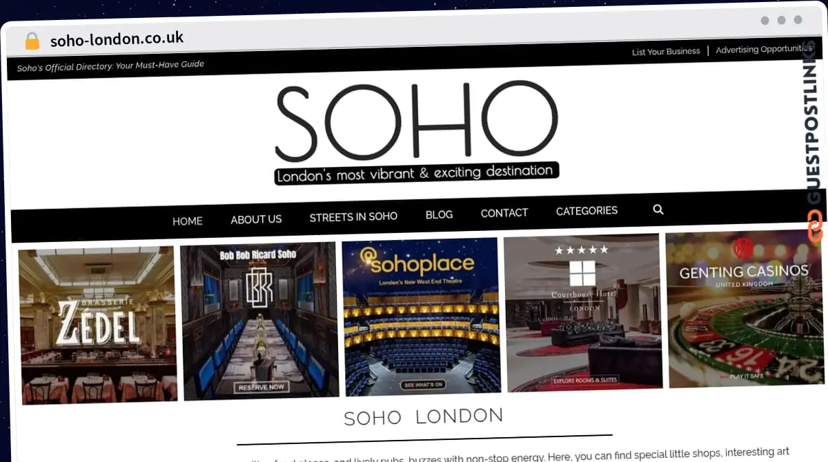 Publish Guest Post on soho-london.co.uk