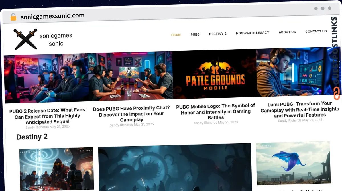 Publish Guest Post on sonicgamessonic.com