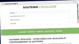 Publish Guest Post on soutenirlecologie.fr