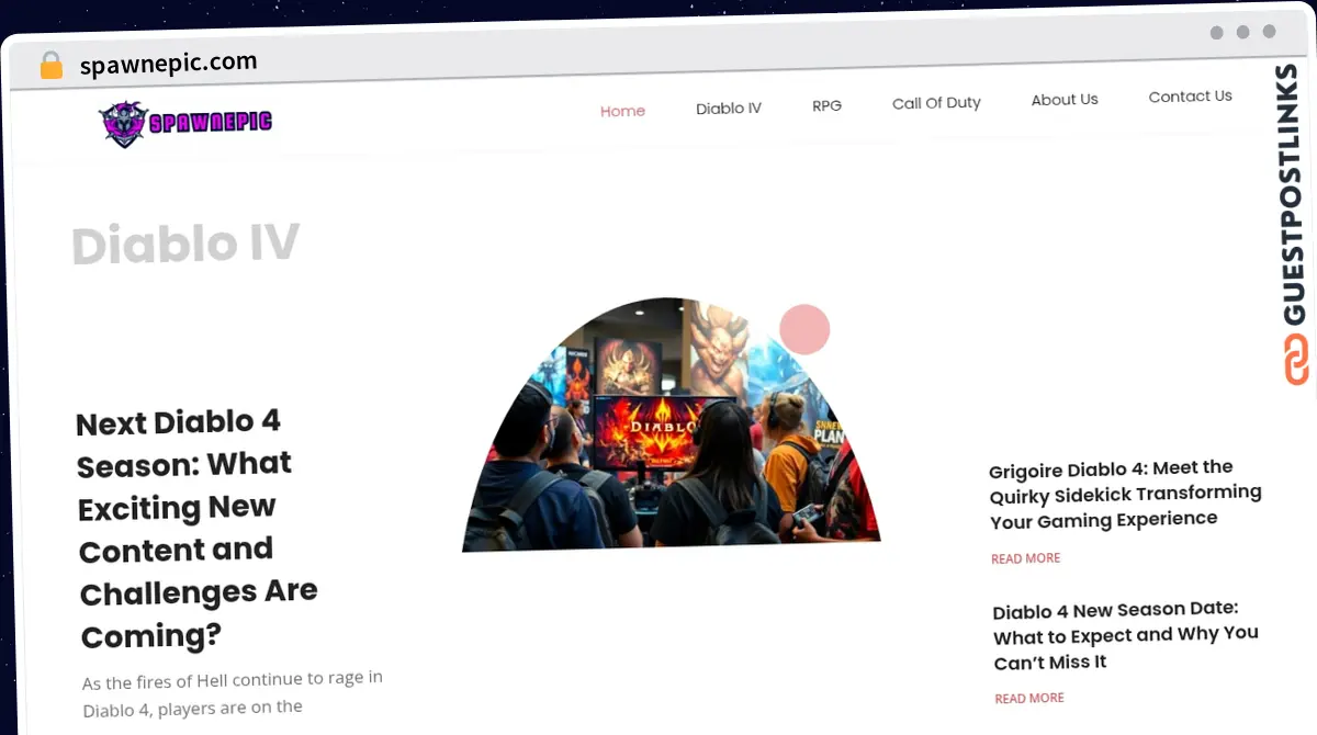 Publish Guest Post on spawnepic.com