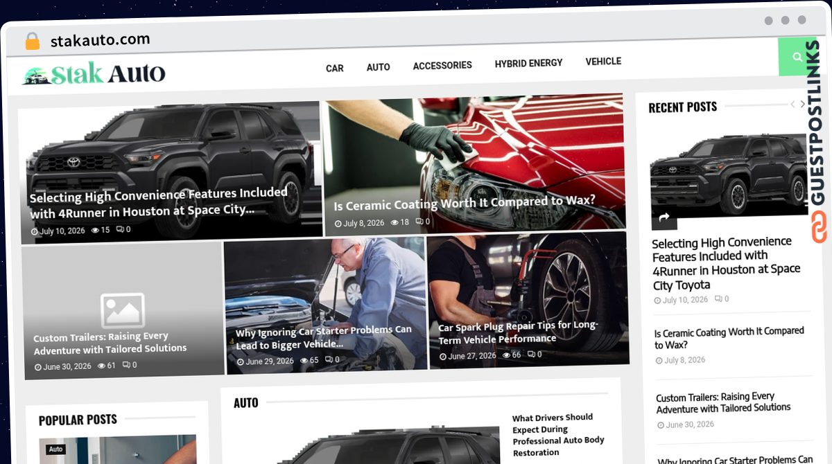 Publish Guest Post on stakauto.com