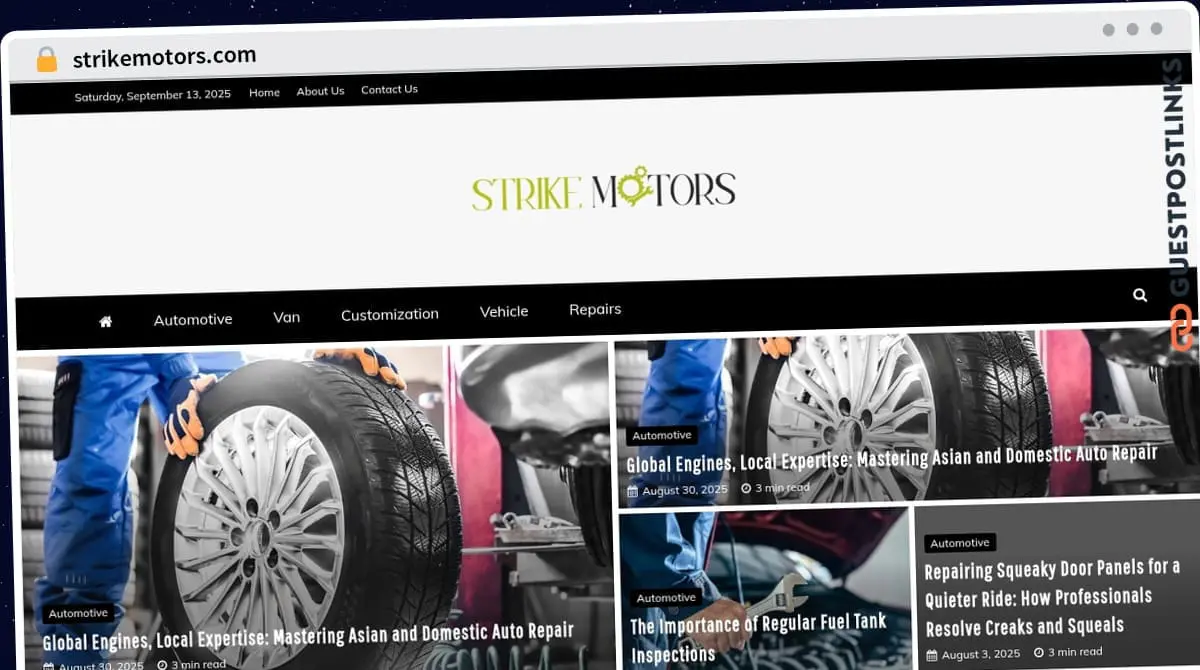 Publish Guest Post on strikemotors.com