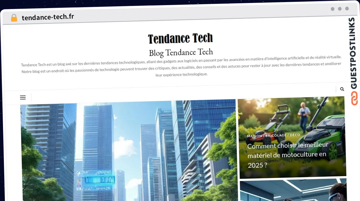 Publish Guest Post on tendance-tech.fr