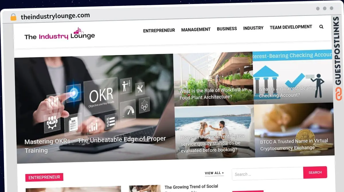 Publish Guest Post on theindustrylounge.com