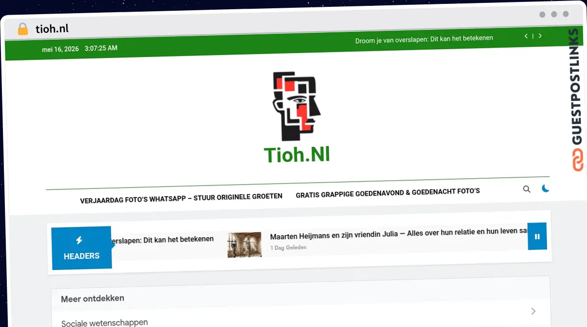Publish Guest Post on tioh.nl