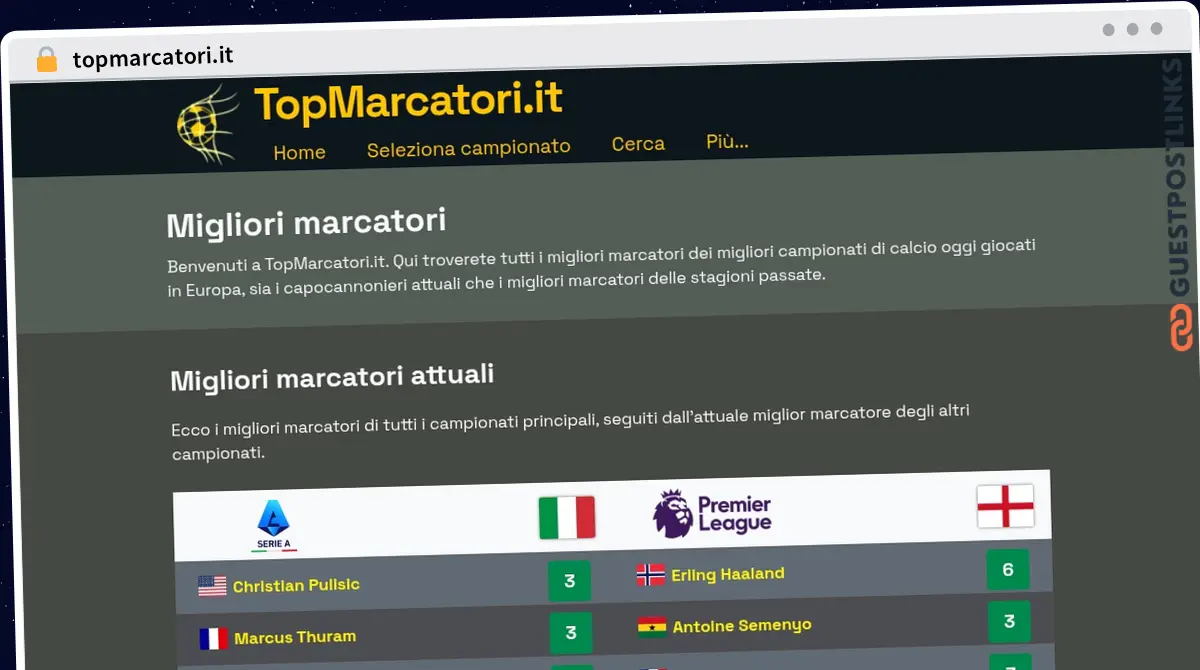 Publish Guest Post on topmarcatori.it
