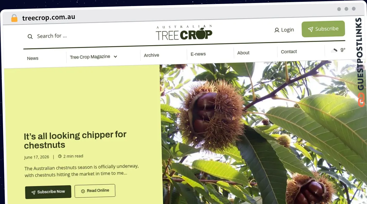 Publish Guest Post on treecrop.com.au