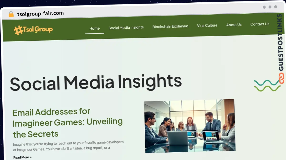 Publish Guest Post on tsolgroup-fair.com