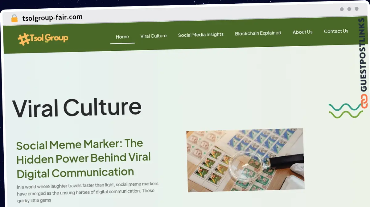 Publish Guest Post on tsolgroup-fair.com