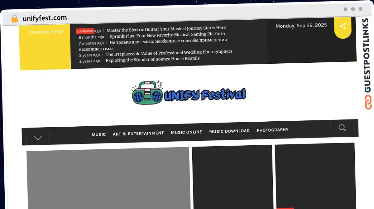 Publish Guest Post on unifyfest.com