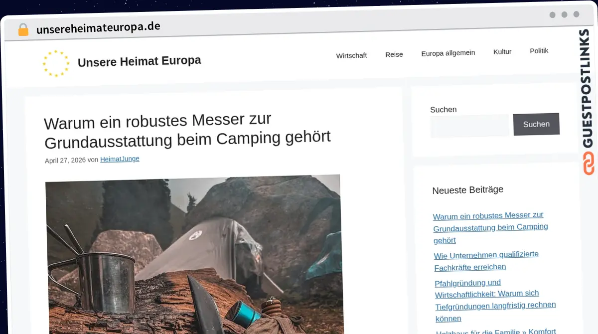 Publish Guest Post on unsereheimateuropa.de