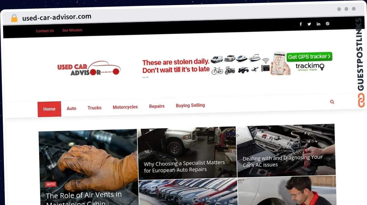 Publish Guest Post on used-car-advisor.com