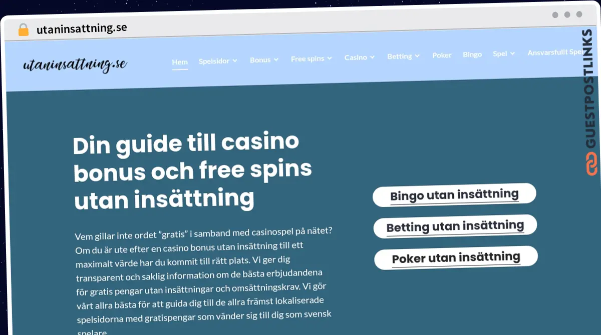 Publish Guest Post on utaninsattning.se