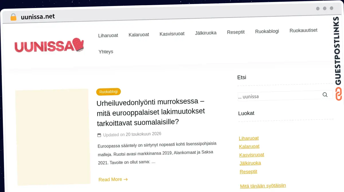 Publish Guest Post on uunissa.net