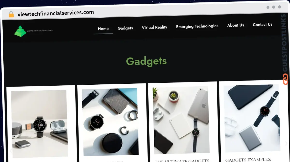 Publish Guest Post on viewtechfinancialservices.com