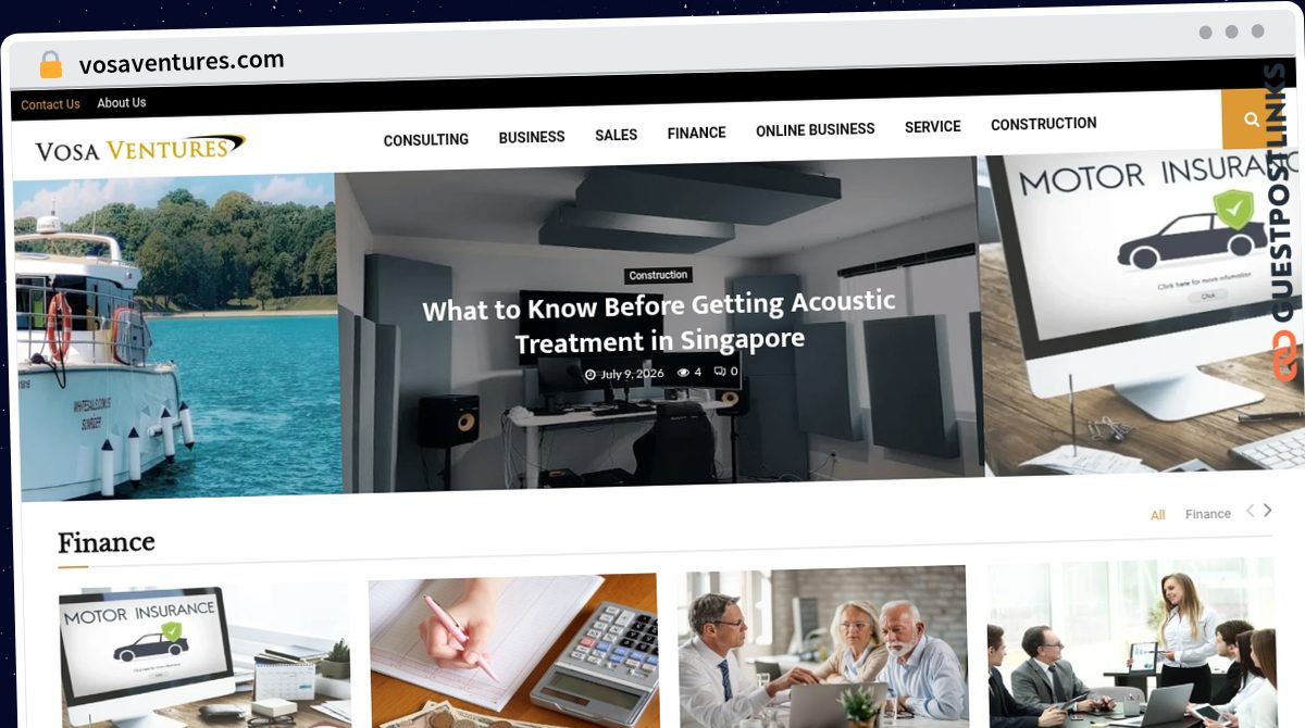 Publish Guest Post on vosaventures.com