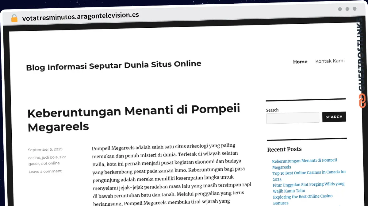 Publish Guest Post on votatresminutos.aragontelevision.es