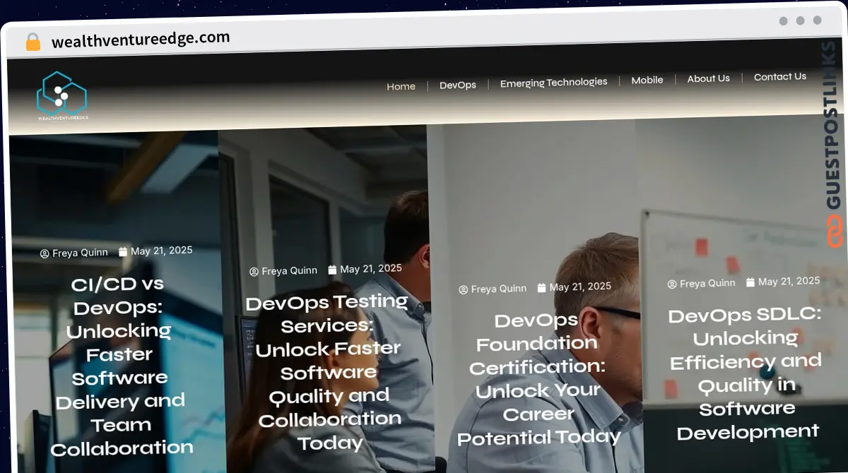 Publish Guest Post on wealthventureedge.com