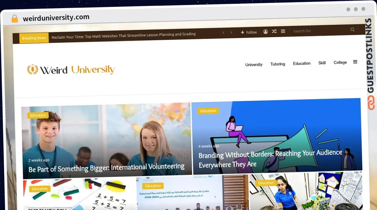 Publish Guest Post on weirduniversity.com