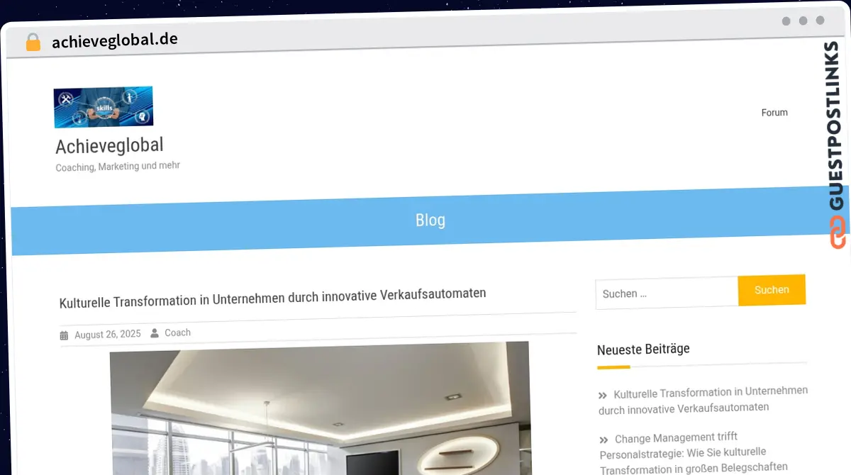 Publish Guest Post on achieveglobal.de
