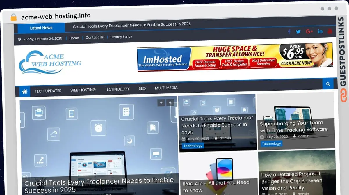 Publish Guest Post on acme-web-hosting.info