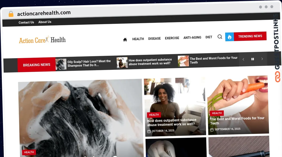 Publish Guest Post on actioncarehealth.com