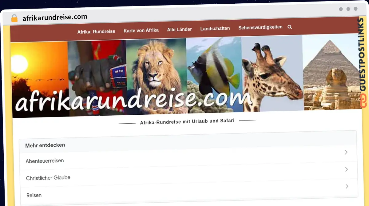 Publish Guest Post on afrikarundreise.com