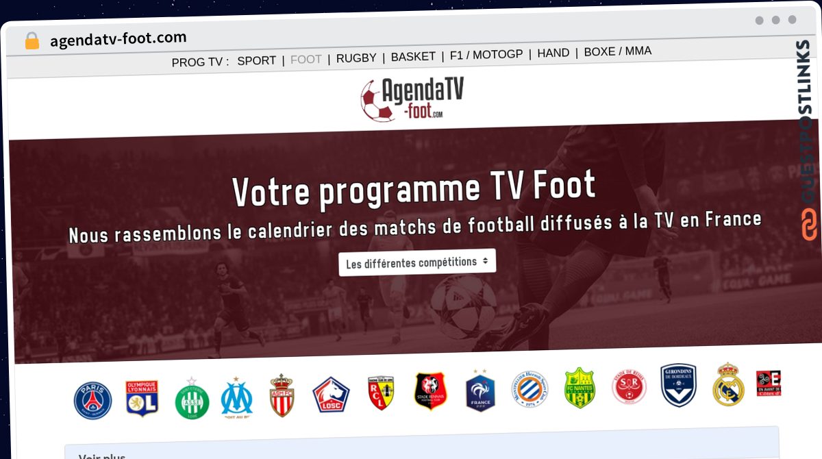 Publish Guest Post on agendatv-foot.com