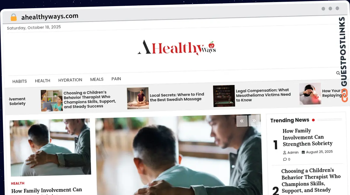 Publish Guest Post on ahealthyways.com