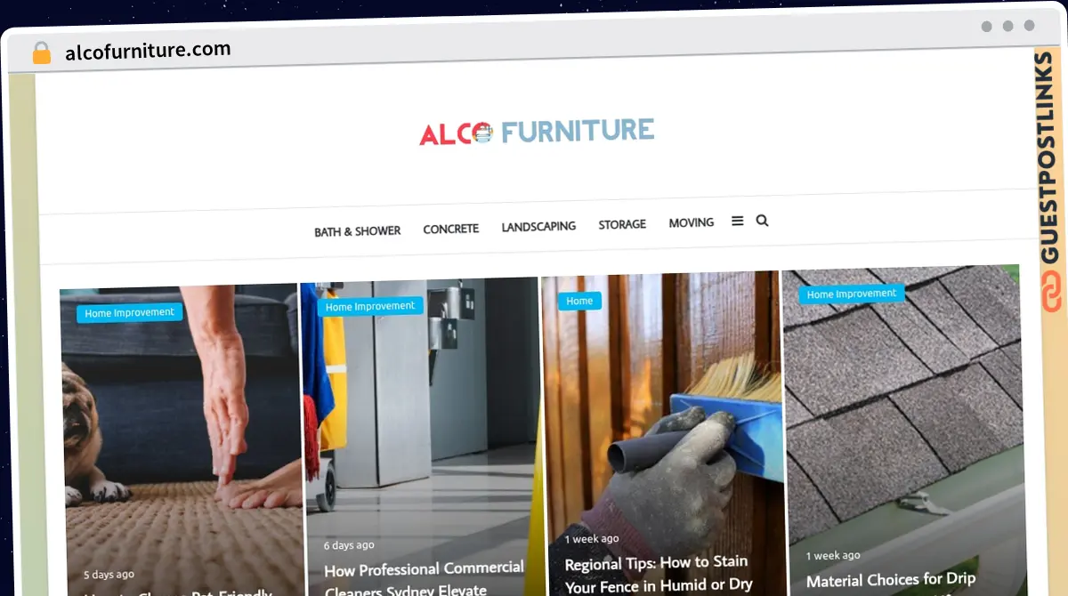 Publish Guest Post on alcofurniture.com